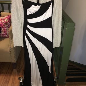 Black/White Maxi Dress